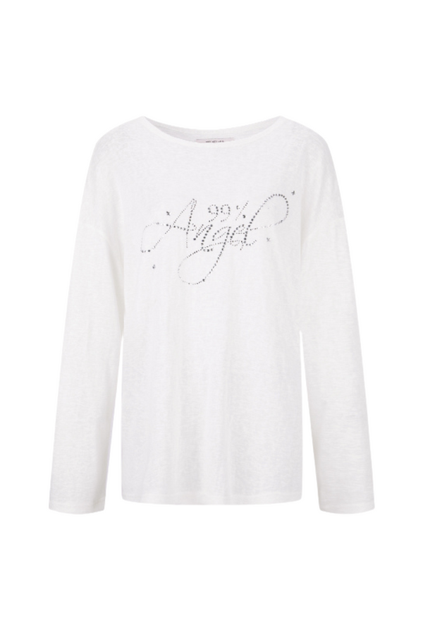 ラインストーンシアーロングトップス