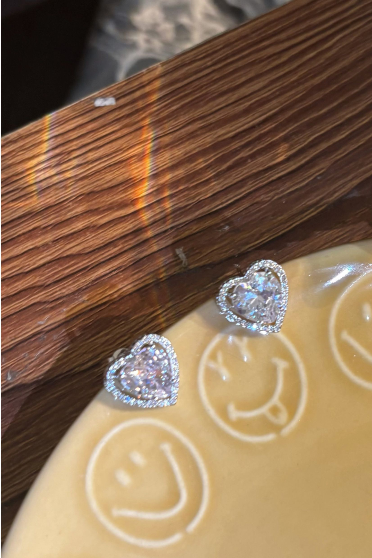 リトルピーチハートスタッドピアス