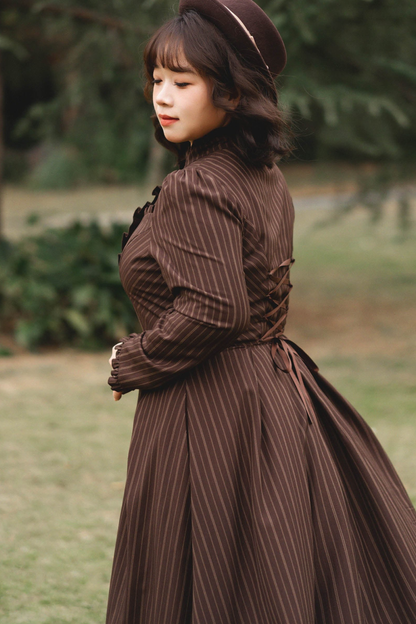 Forest Stripe Retro Lolita Dress