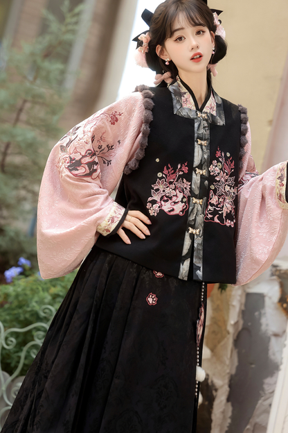 Dark Powder China Vest + Collar + Skirt