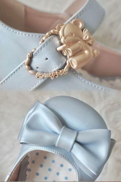 Satin Sheep Puff Shoes