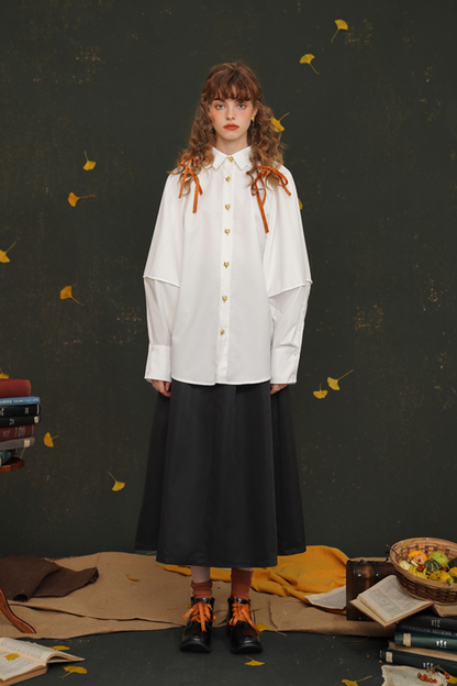 レトロラタンスリーブシャツ