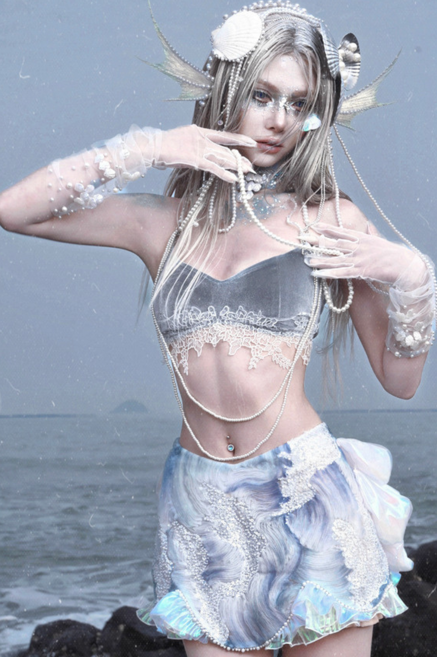 Velvet Pearl Lace Camisole