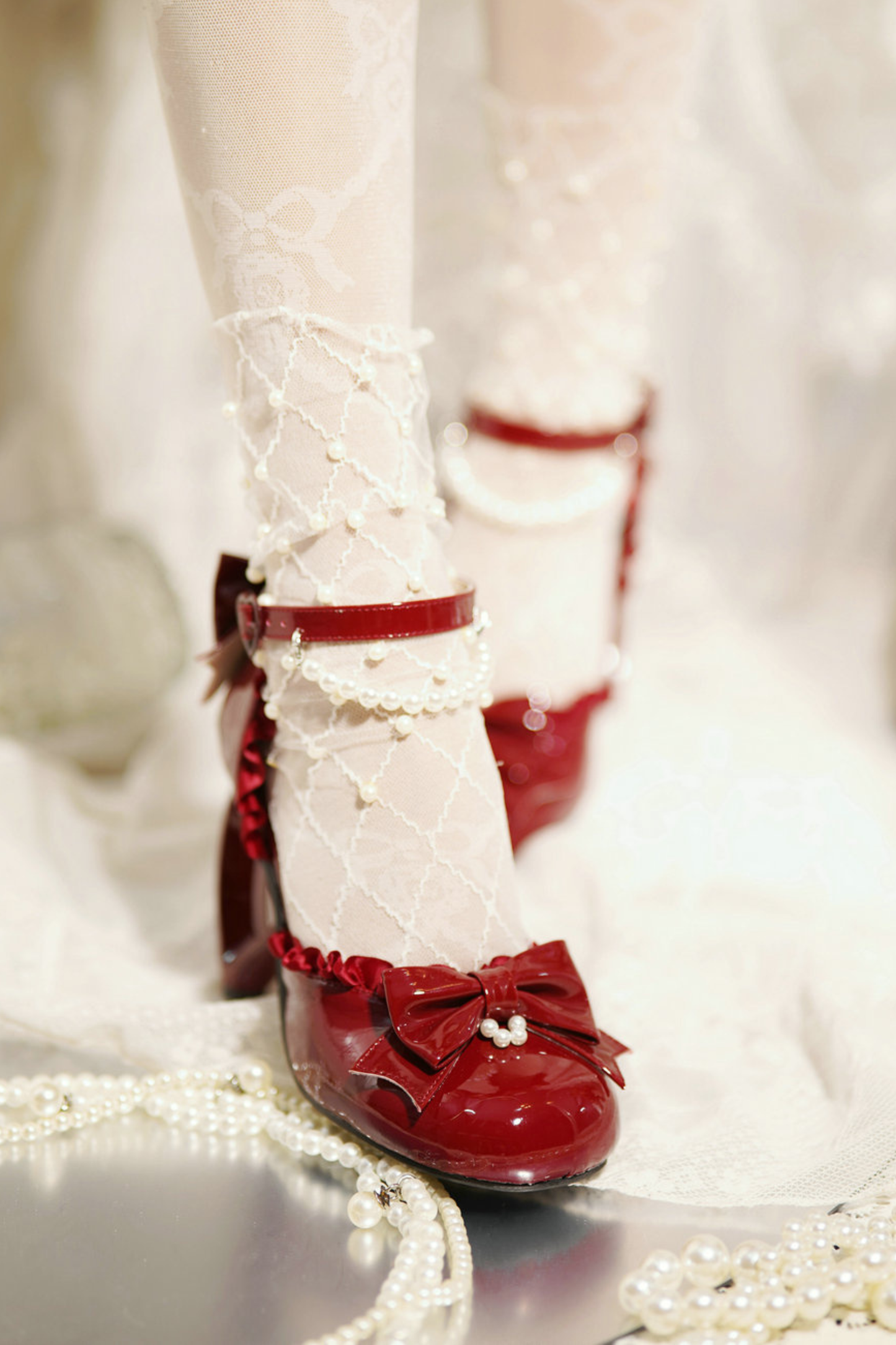 ハートラブロリータパールピーチヒール