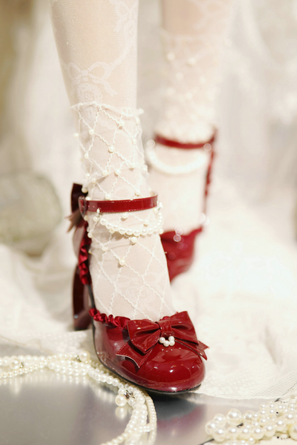 ハートラブロリータパールピーチヒール