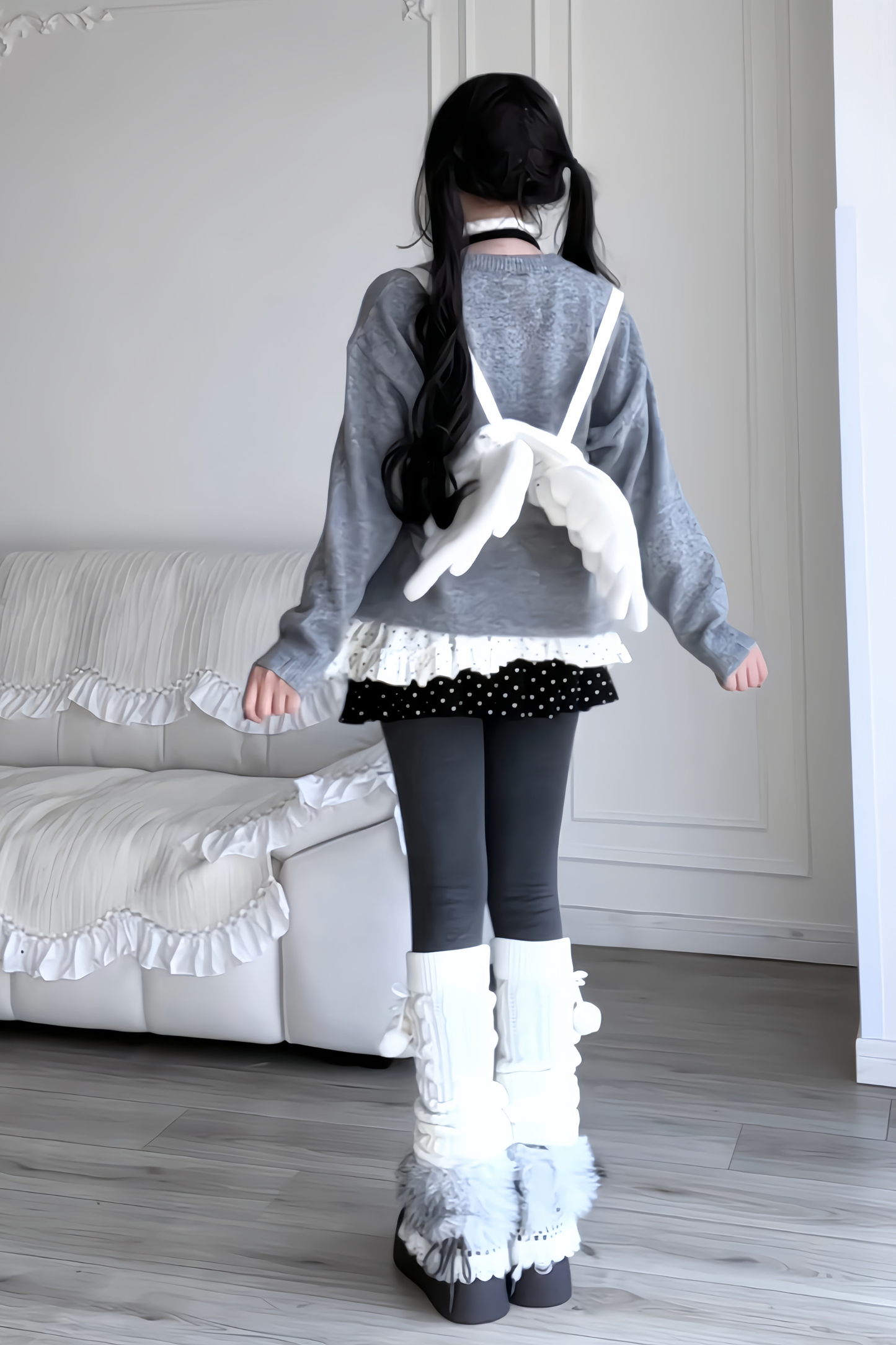 Sweet Dark Cat Knit Sweater