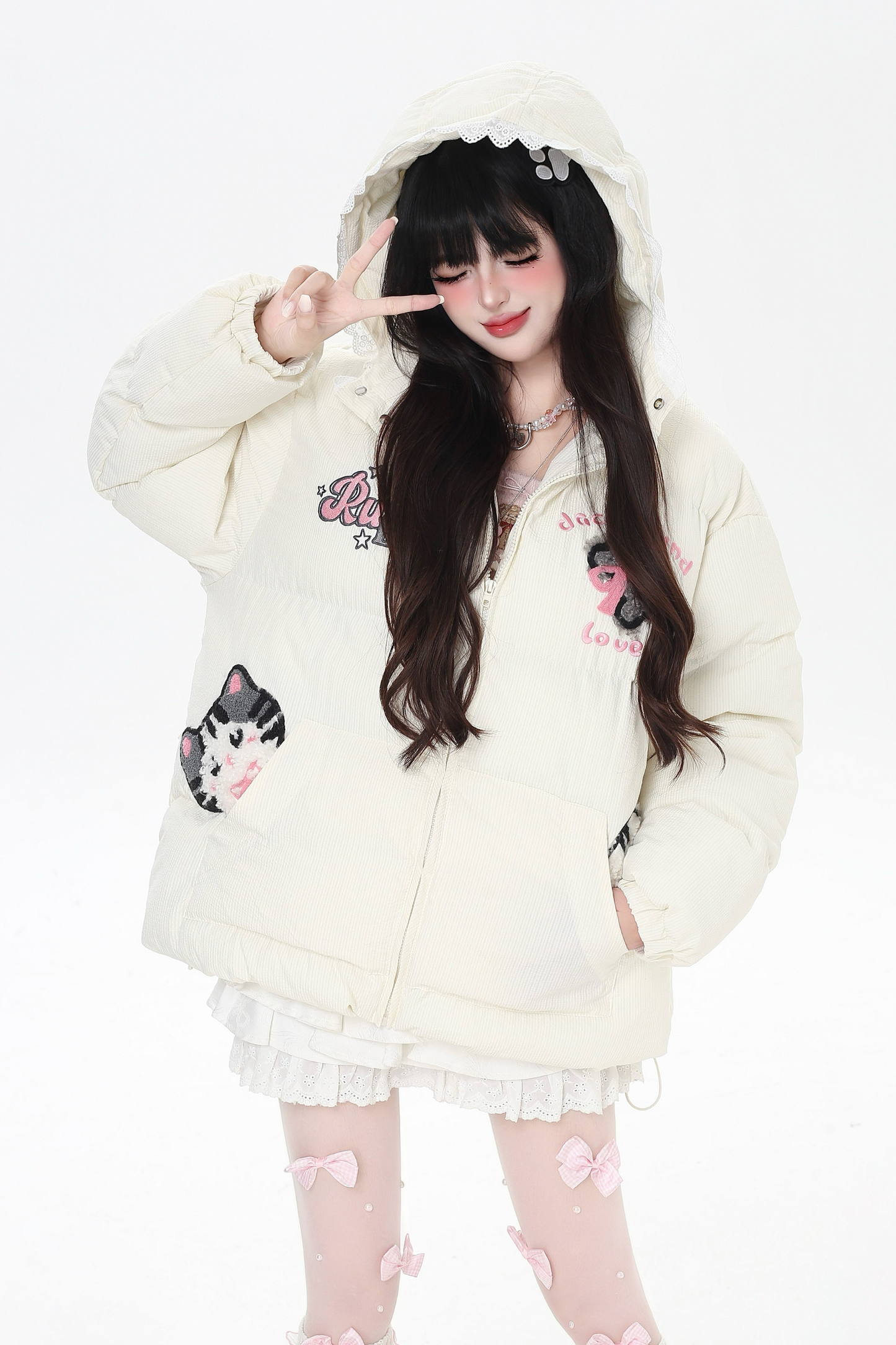 Digital Cat Down Jacket