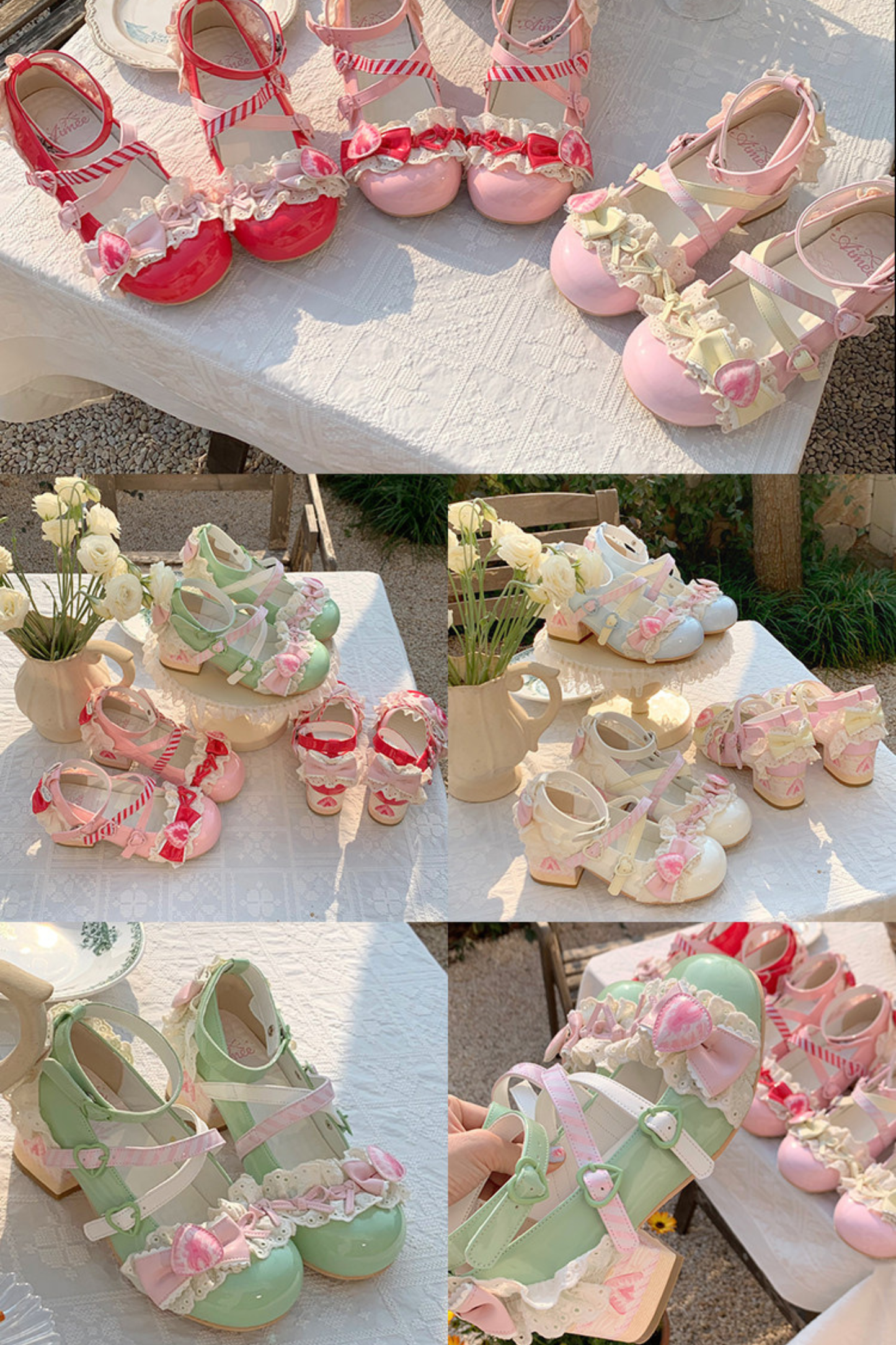 ストロベリーロリータメリージェーンシューズ