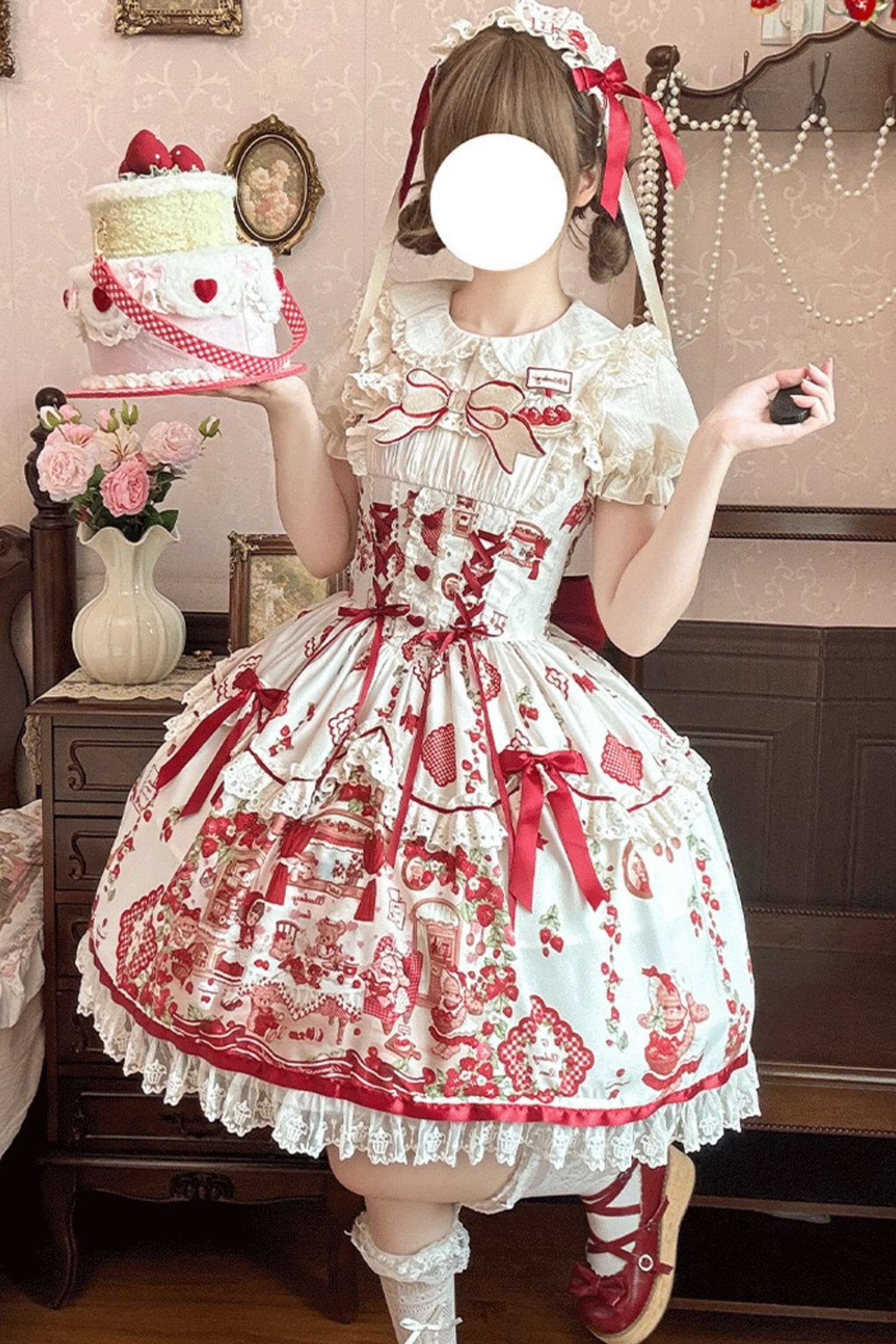 ストロベリードールロリータドレス