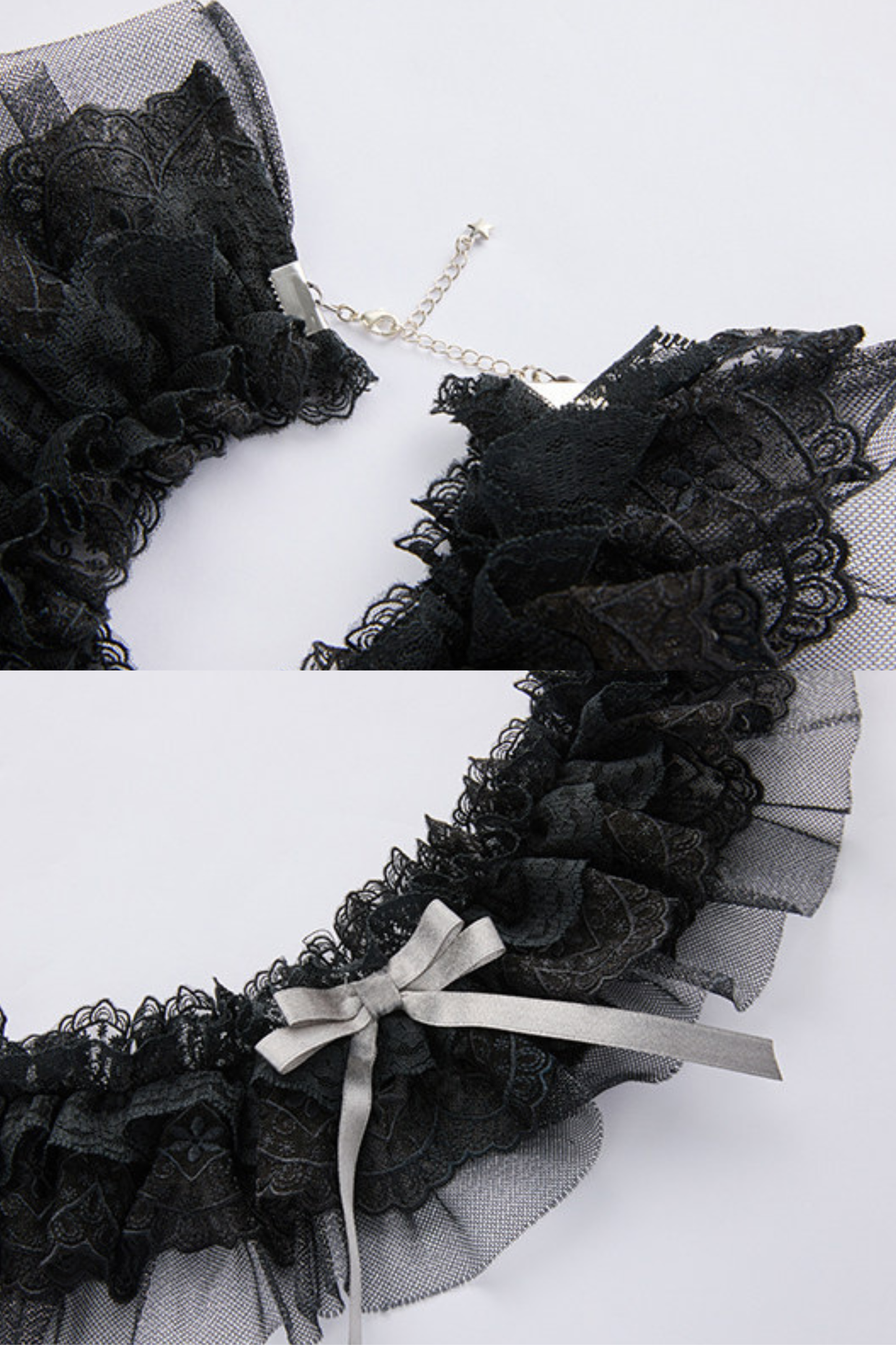 【2月28日予約締切】ダークシルバーレースロリータドレス+BNT+ネックアクセサリー