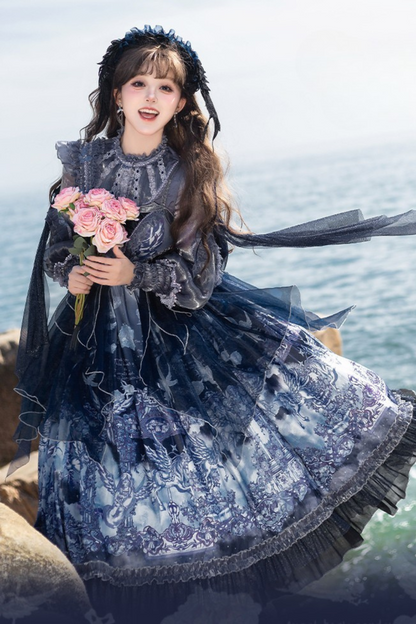 エンジェルガーデンブルーJSK+ルーズシャツ