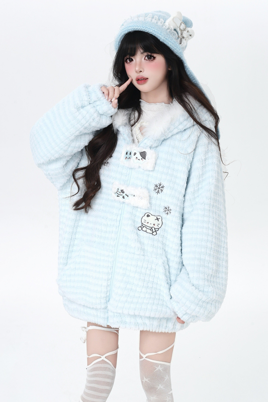 Block Check Cat Coat