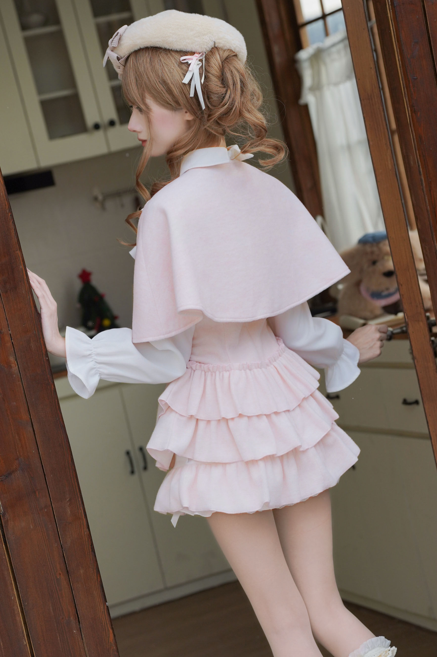 ガーリーエレガントドレス+ケープ