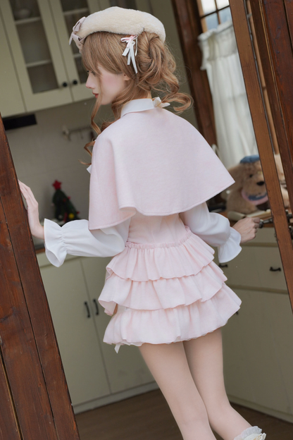 ガーリーエレガントドレス+ケープ