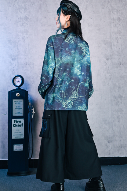 クラゲプリントシャツ