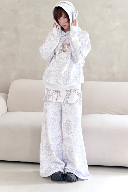 エンジェルホワイトスウェットパンツ