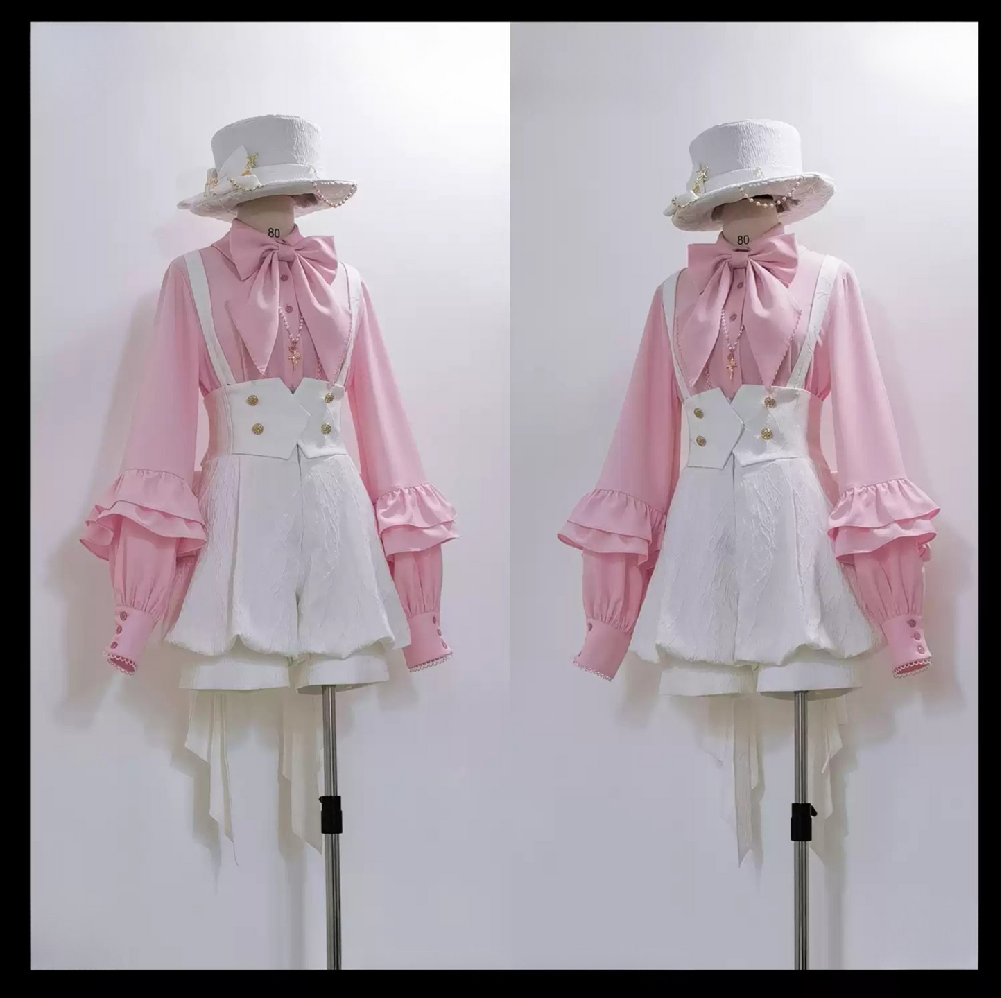 Retro Elegant Prince Shirt + Suspender Shorts