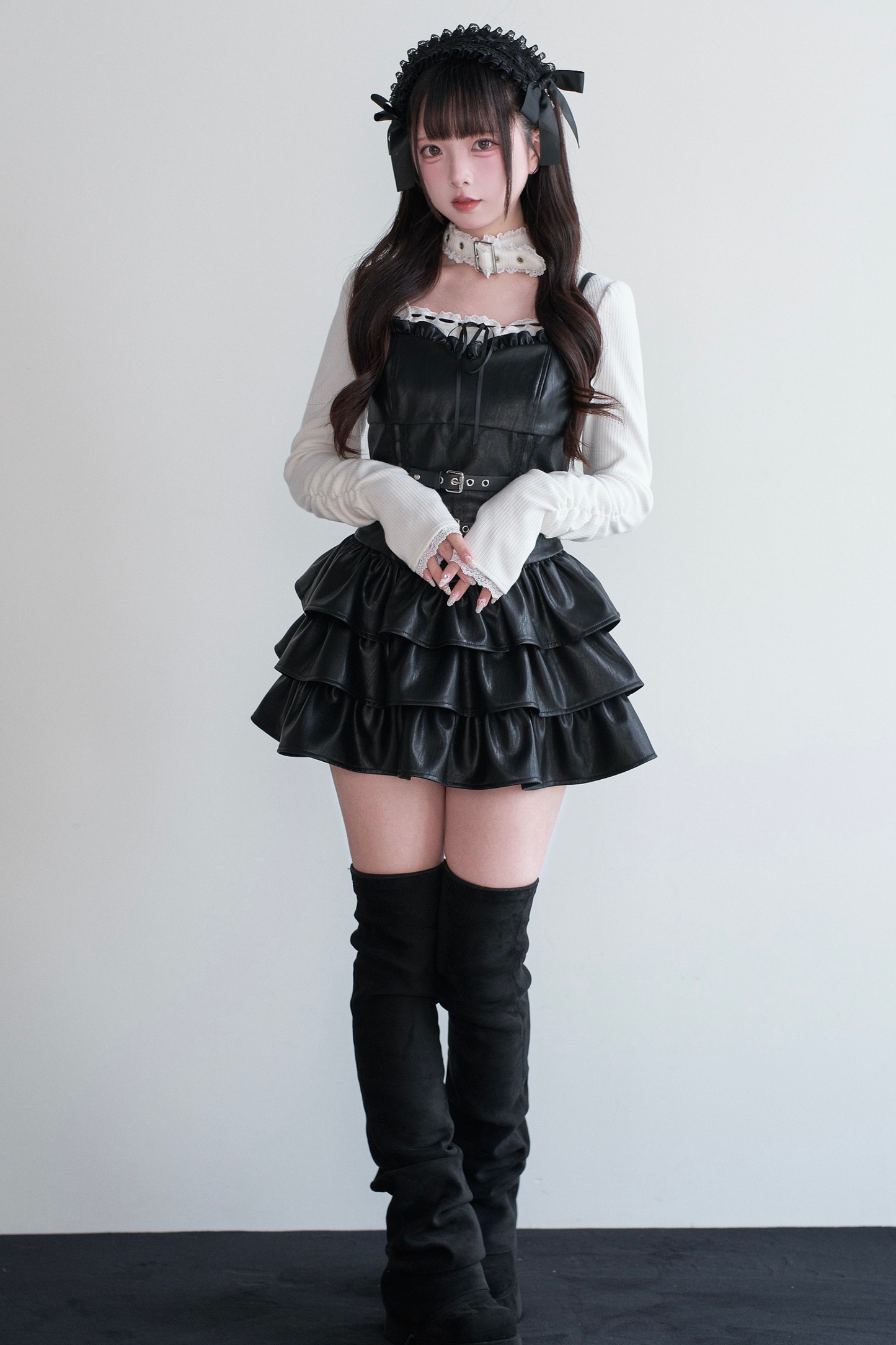 地雷フレアスリップドレスドレス