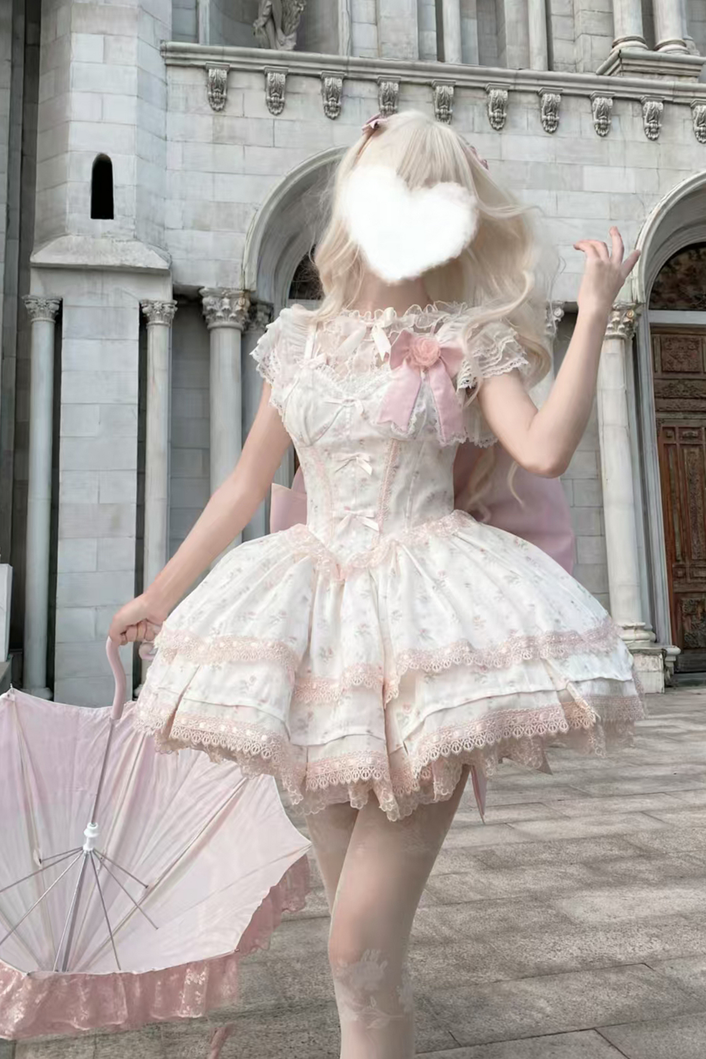 ローズスイートピュアプリンセスドレス+シアーインナー