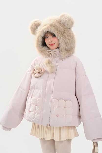 ベアフードスイートダウンジャケット