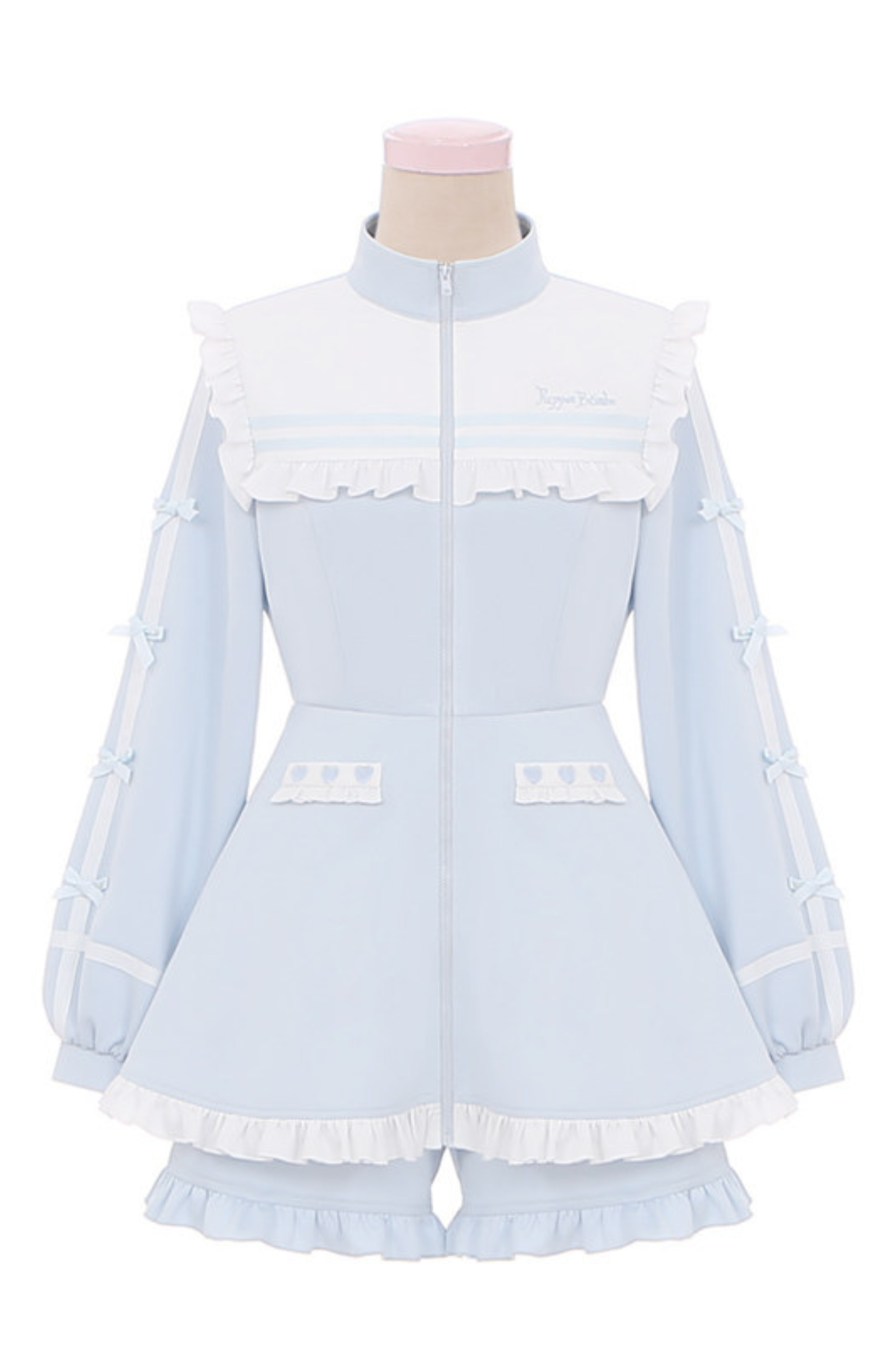 Aqua-Spitze-Jerseykleid + Kurze Hose + Haarband