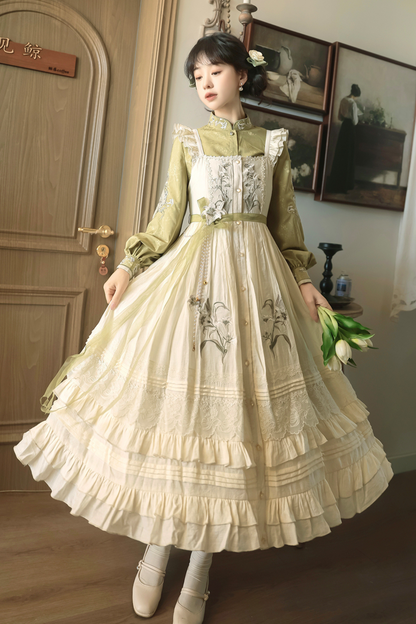 【予約商品】レトロチャイナエレガントロリータドレス+トップス