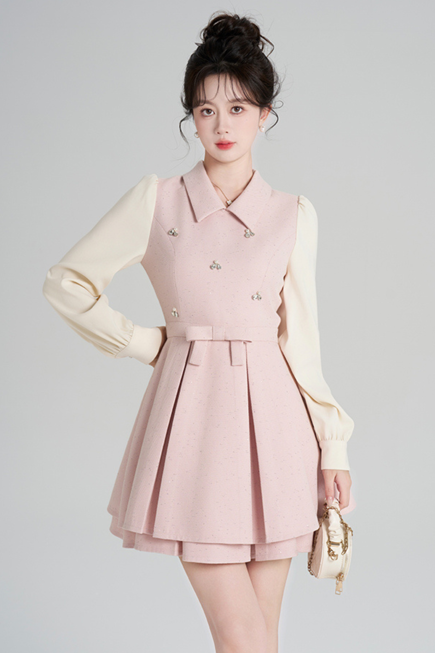 フレンチスイートスタイルリトルジュエルドレス