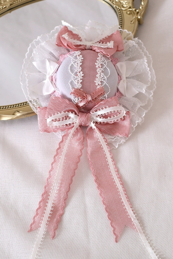 シルクサテンドットバレエスタイルヘアアクセサリー