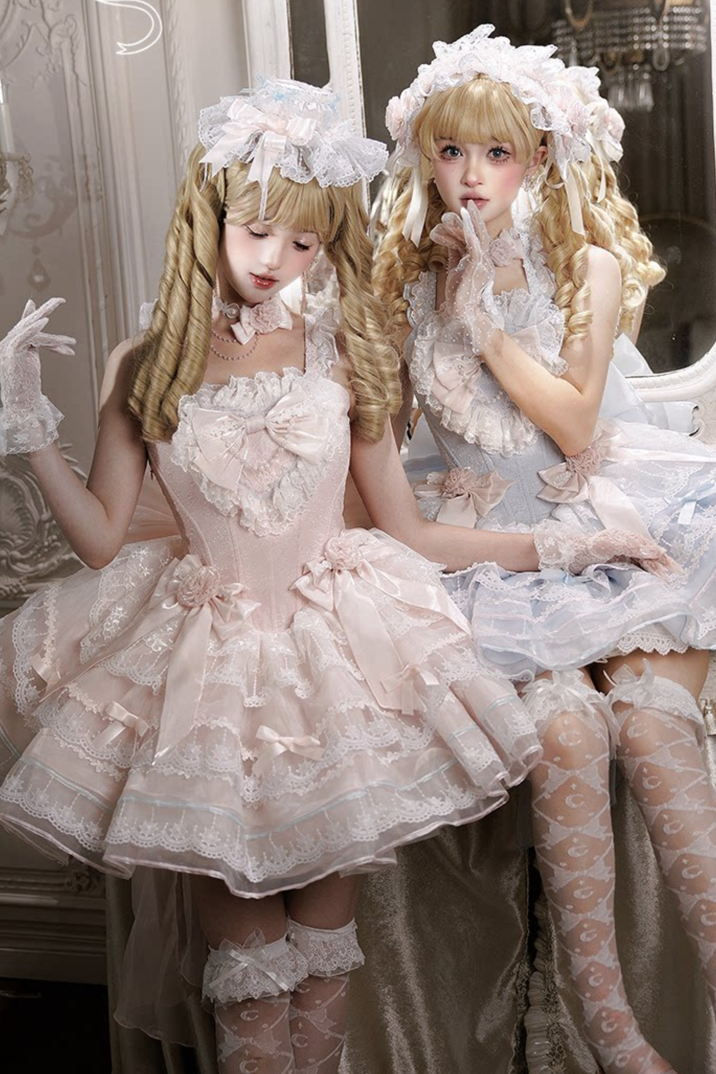 Light Sweet Lolita Jumper Skirt + Hat + Hairband