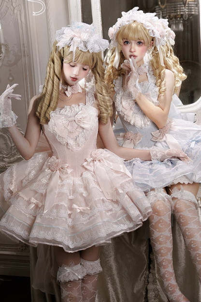 Light Sweet Lolita Jumper Skirt + Hat + Hairband