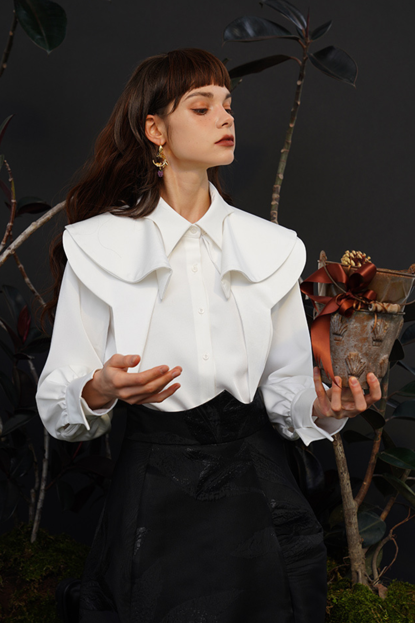 フレンチマントデザインレトロシャツ