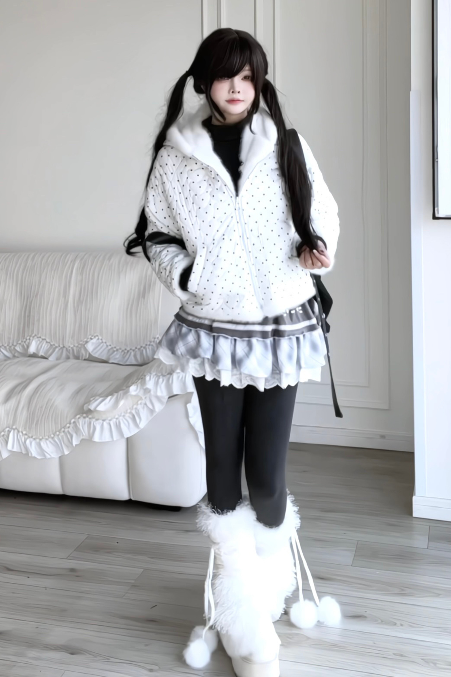 ファーベアフードリバーシブルジャケット