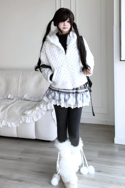 ファーベアフードリバーシブルジャケット