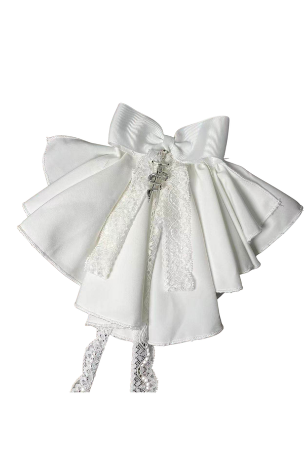 ゴシックフィッシュボーンスカート+シャツ+リボンカラー