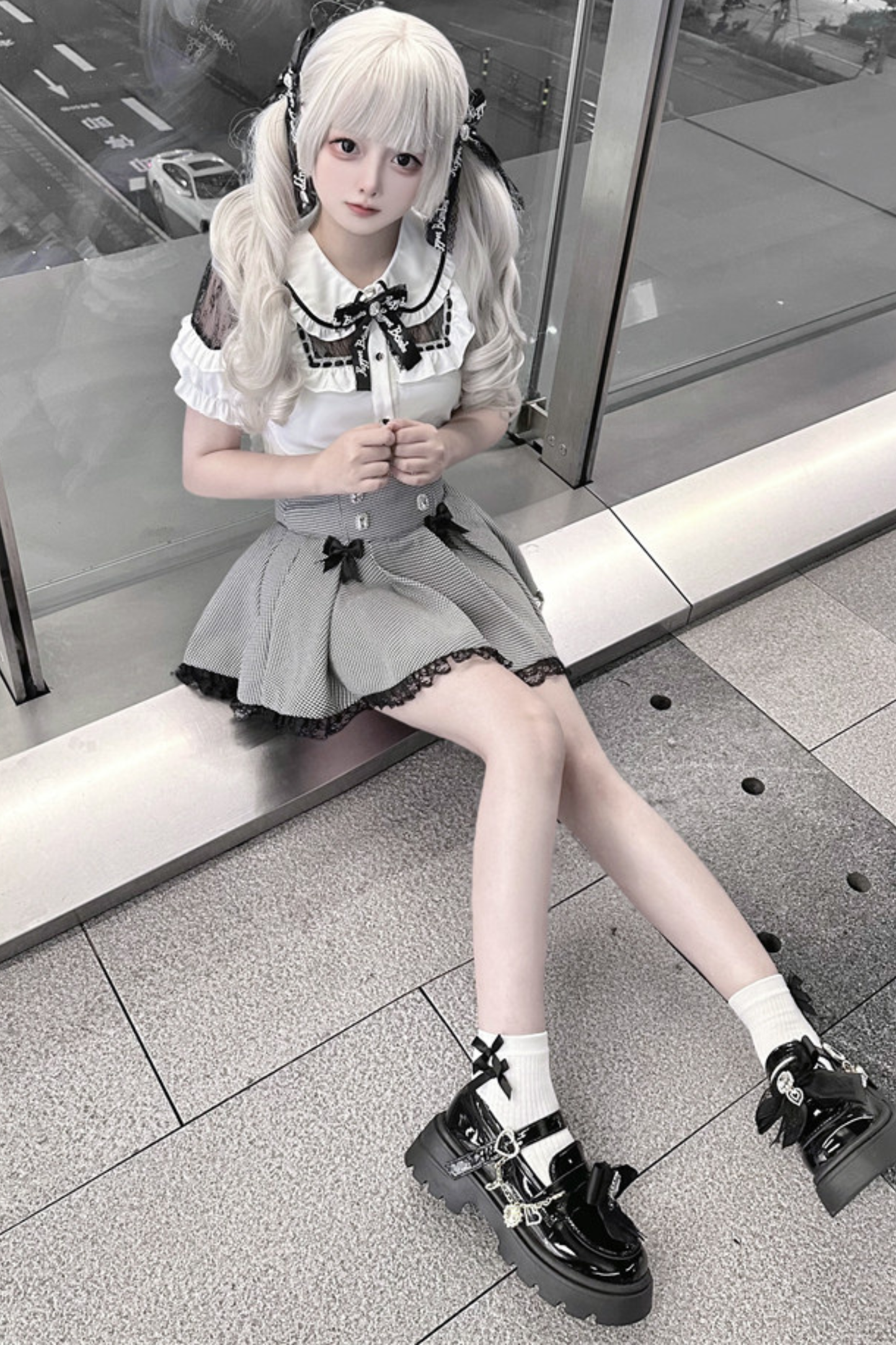 Puppen-Spitzenoberteil + Culottes