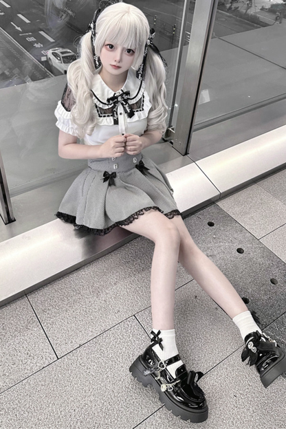 Puppen-Spitzenoberteil + Culottes