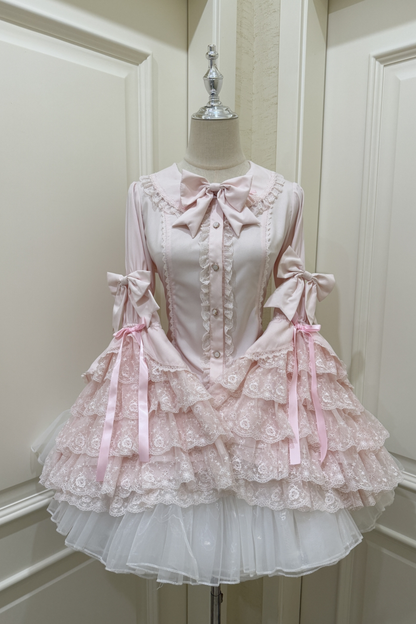 プリンセスリボンフリルスリーブシャツ