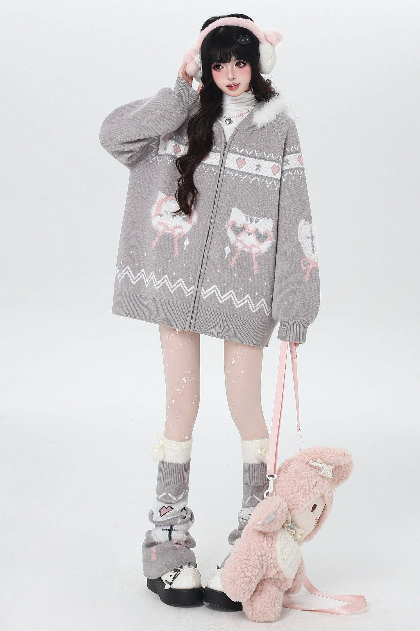 Snow Fair Island Cardigan + Leg Warmers