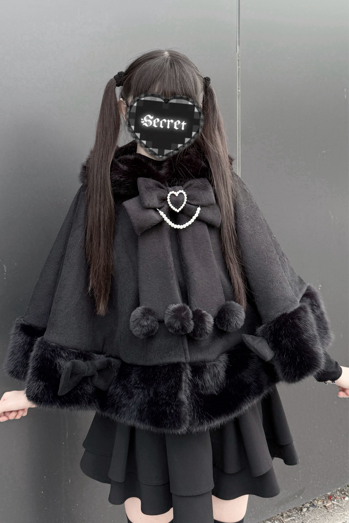 猫耳スノーケープ