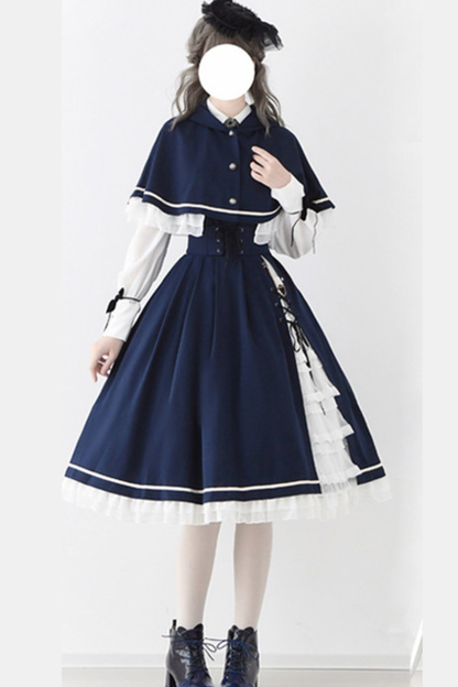 Western Fantasy Cloak Vest + Cape + Skirt + Shirt