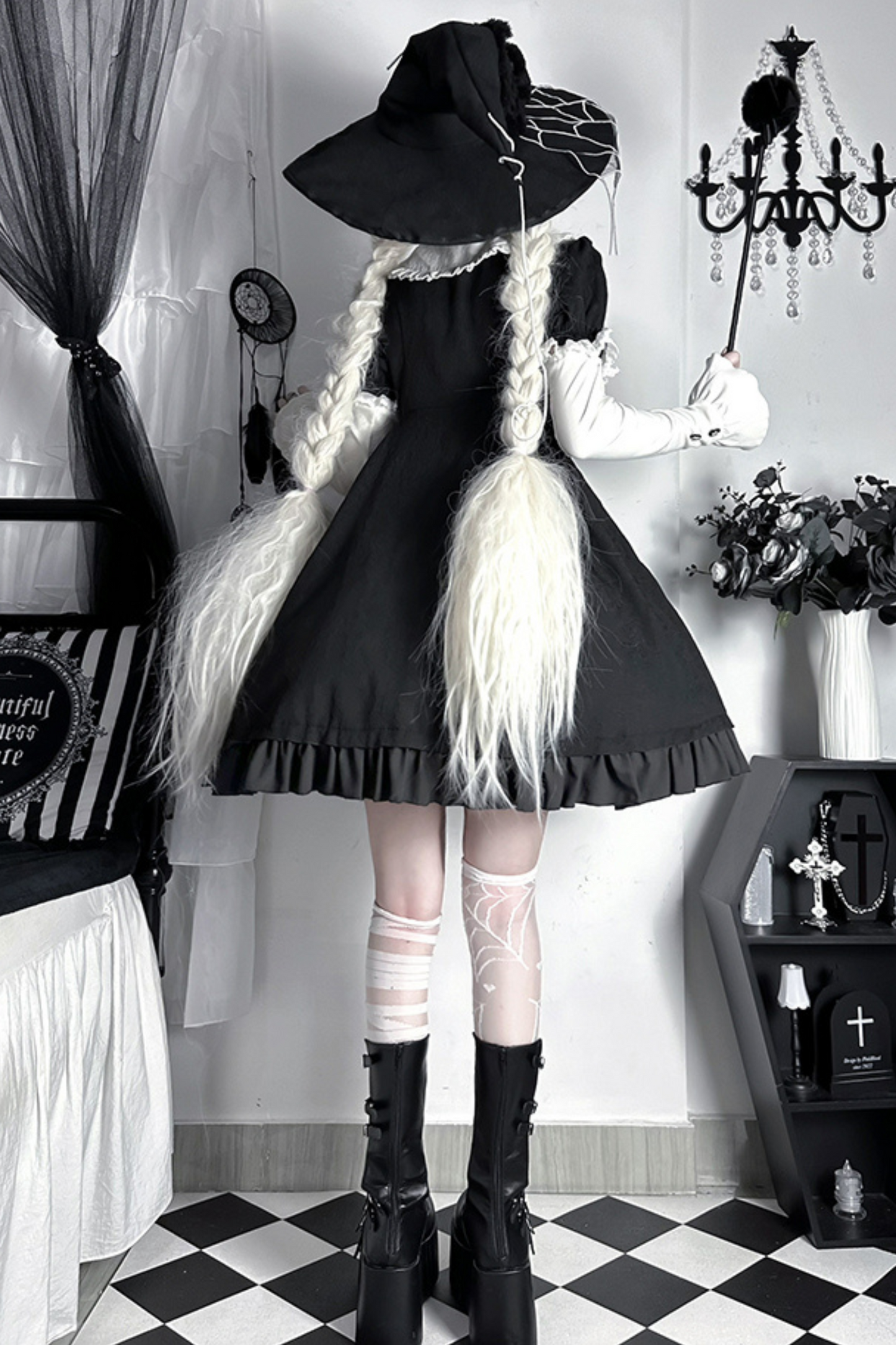 Maid Gothic Punk Style Dark Lolita Dress