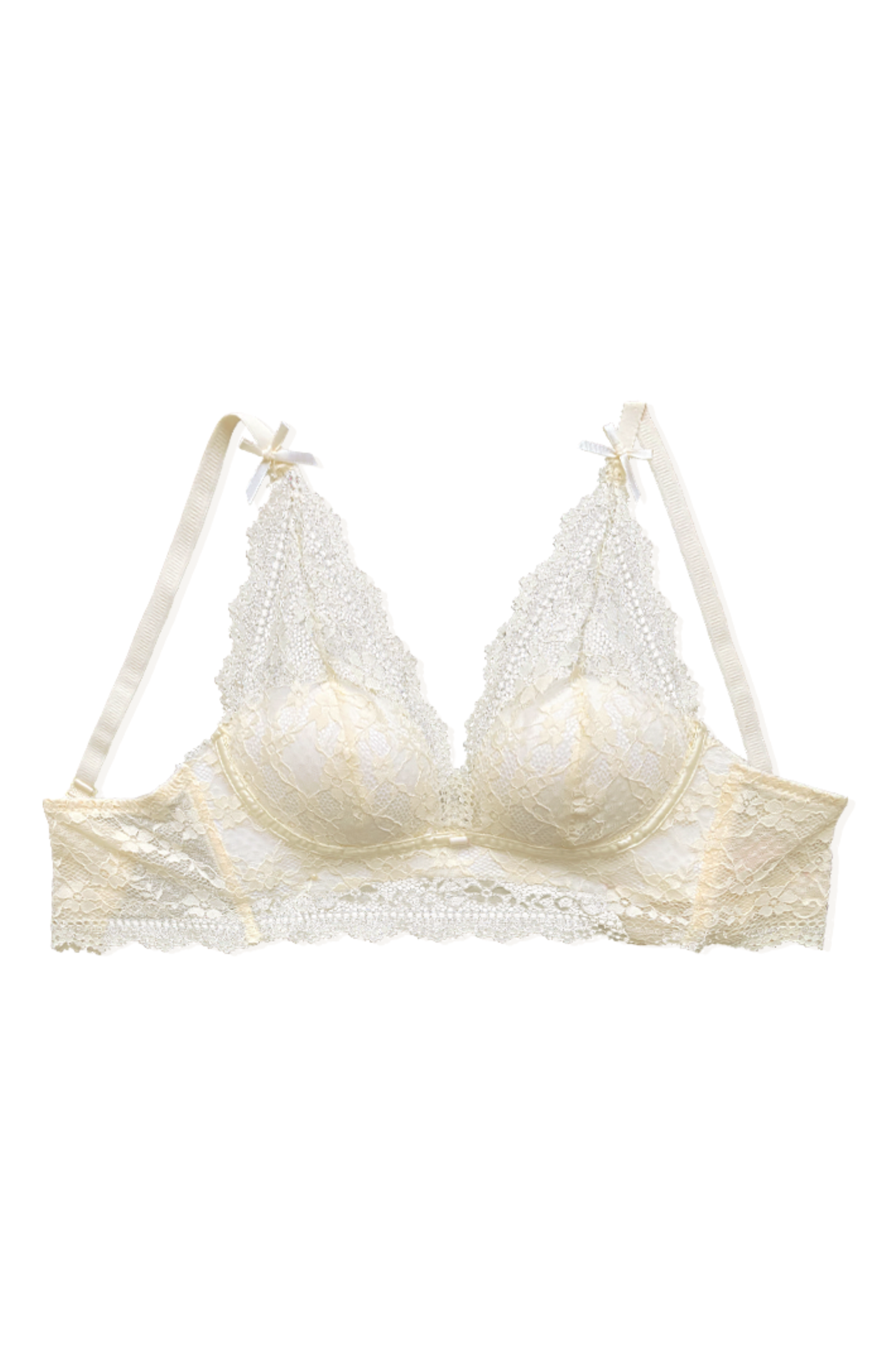 クラウドクリームレースニットトップス+インナー