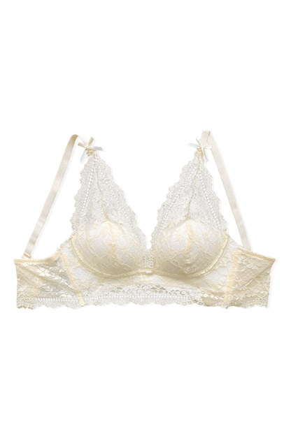 クラウドクリームレースニットトップス+インナー