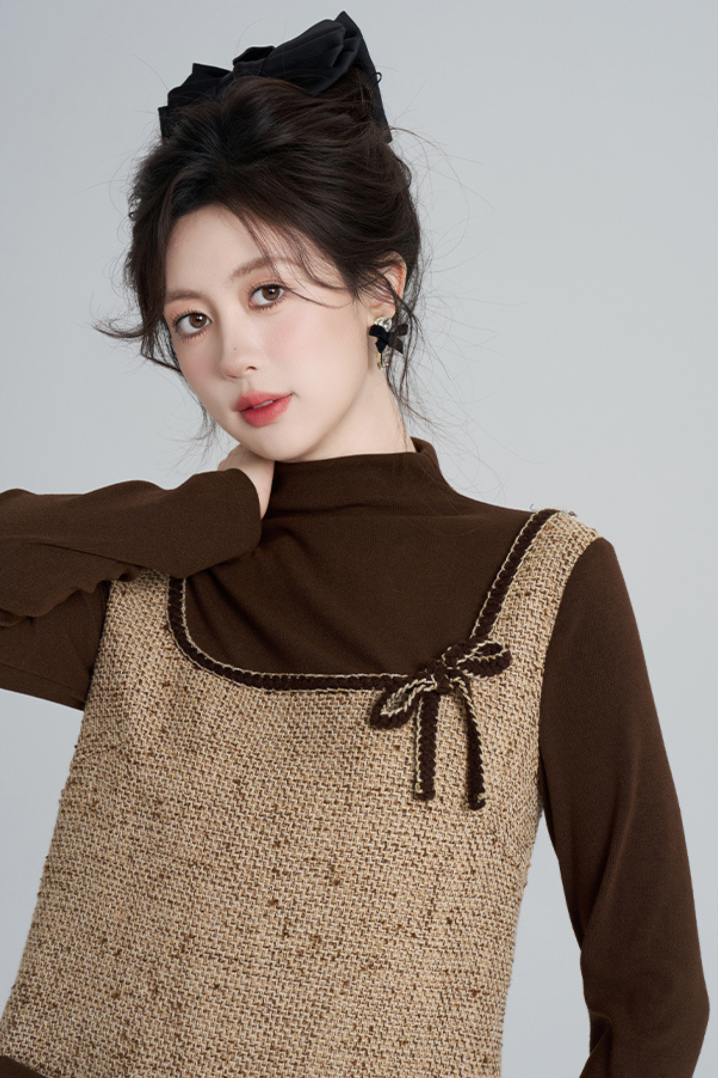 コーヒーカラードプレッピードレス