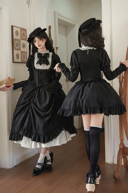 [Reservations] Classical Top + Curtain Skirt + Ribbon Collar + Hat