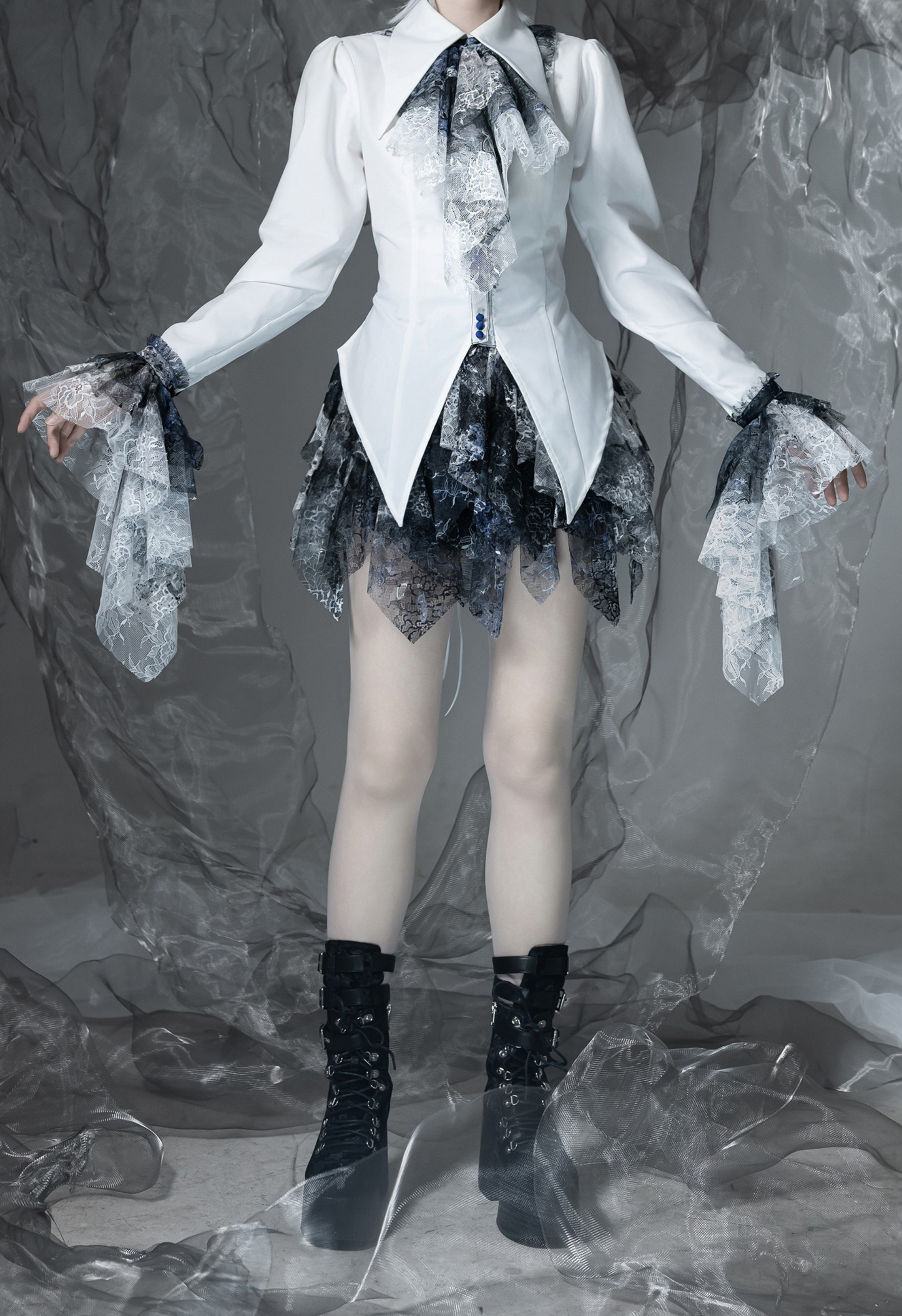 [Deadline for reservations: December 10] Bloodstained Asymmetrical Tulle Skirt Pants + Leg Rings