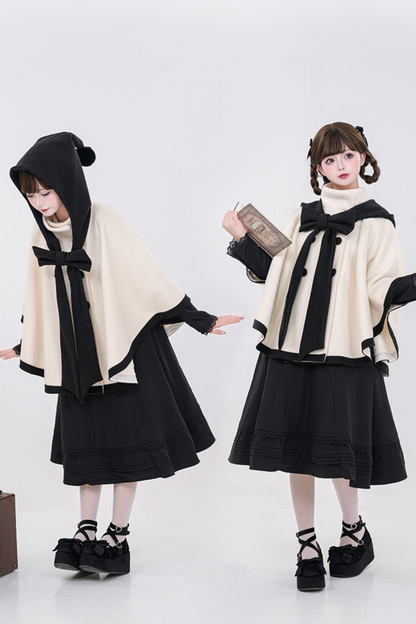 [Reservation deadline on October 18] Rose Elegant Footie Ribbon Cape Coat