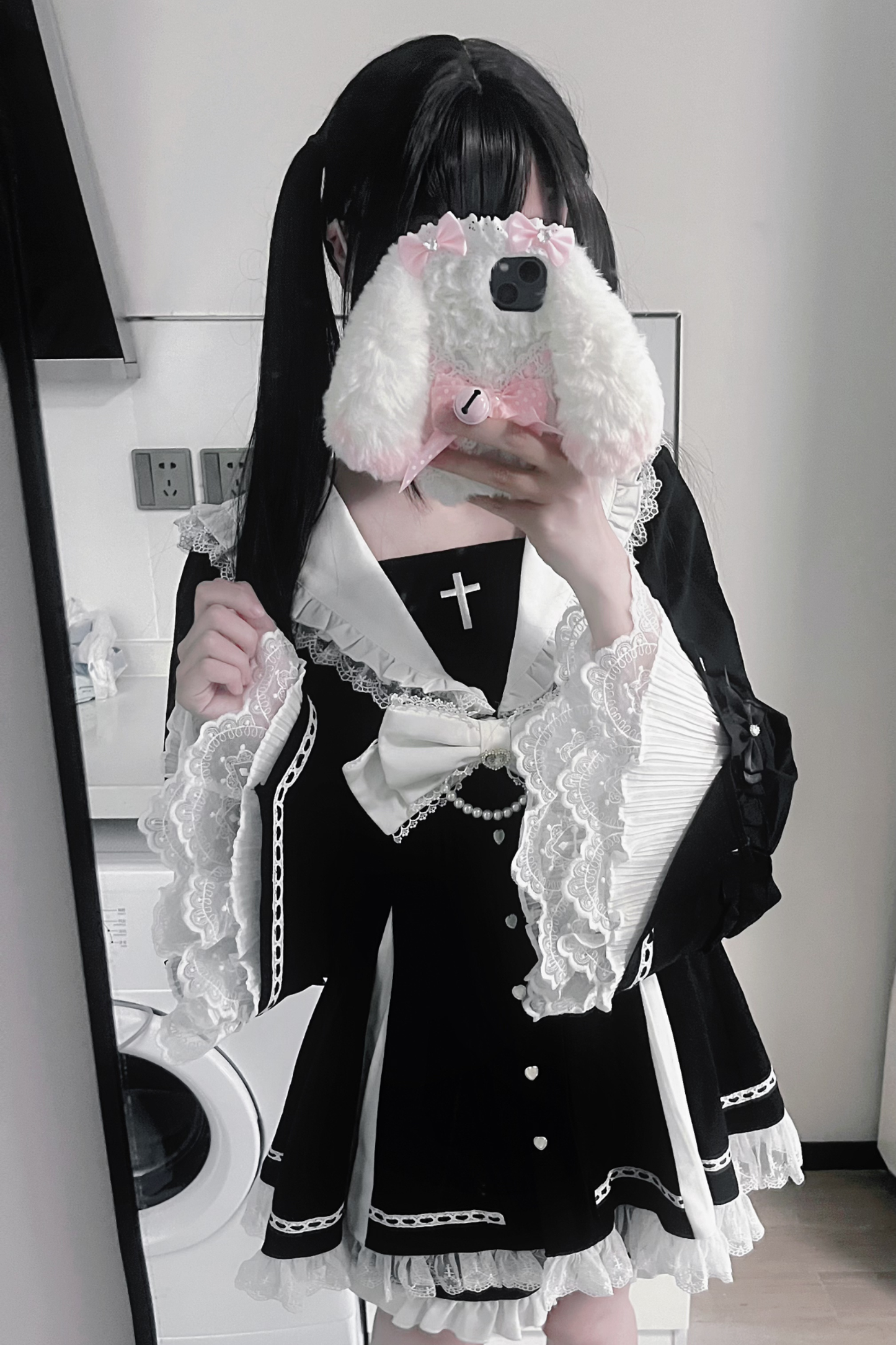 レース地雷トップス+パンツ