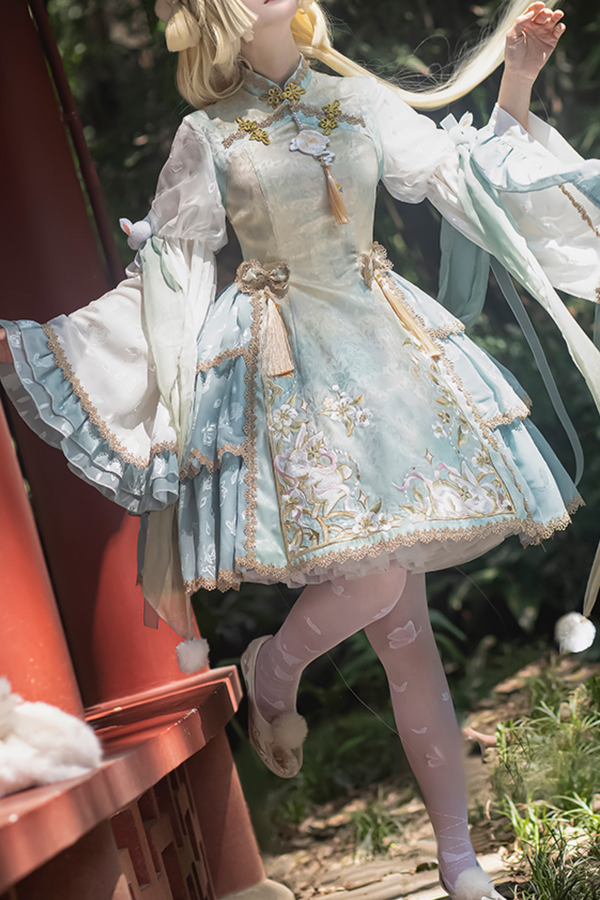 Robe Lolita chinoise douce girly + Serre-tete