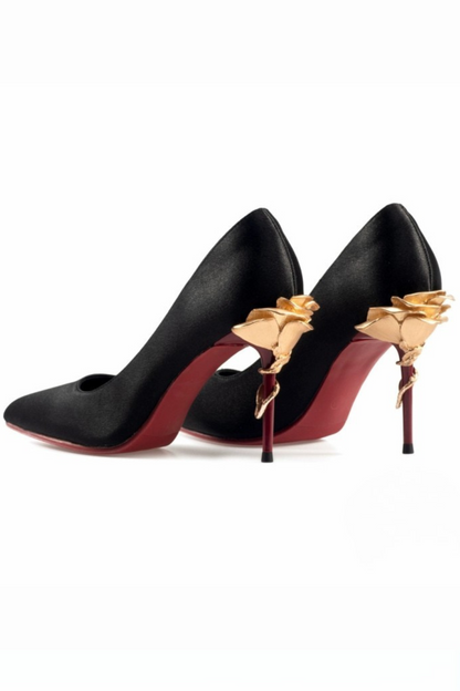 Rose Elegance Pointed Heels